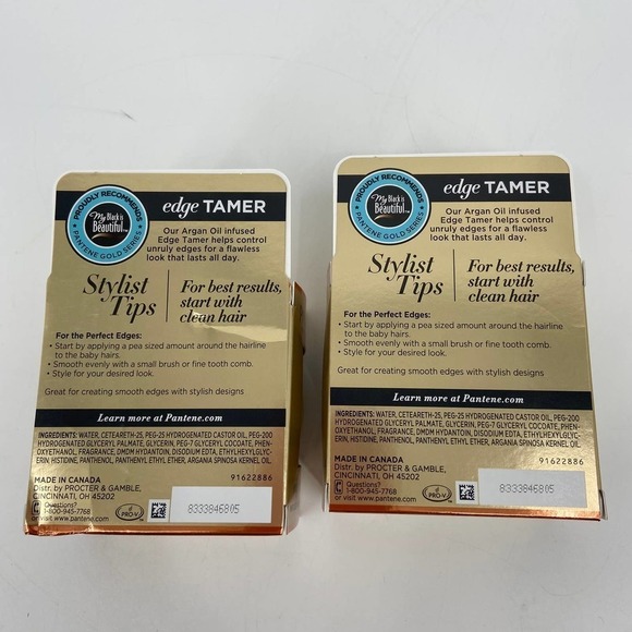 Pantene Gold Series Pro-V Edge Tamer Argan Oil Hair Styling 2 Pack 2.6 ounce - Picture 4 of 7